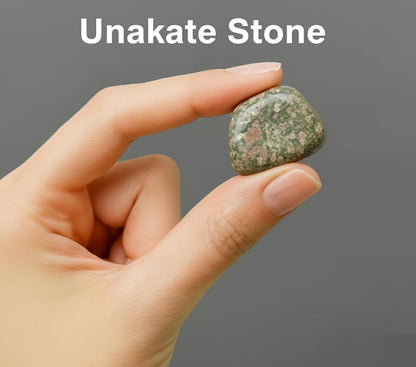 Unakite Tumbled Stone – Natural Green & Pink Crystal Gemstone for Positivity, Balance & Spiritual Growth – Pocket Stone for Meditation, Reiki, Chakra, Yoga & Décor