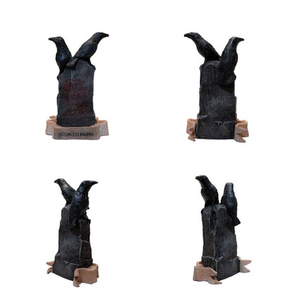 EASCHEER Hugin OG Munin Statue 3" Collectible Figurine Statue Sculpture Figure Crow Bird Model