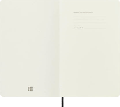 "Moleskine Classic Notebook, Soft Cover, Large (5"" x 825"") Ruled/Lined, Black, 192 pages" (S07162)