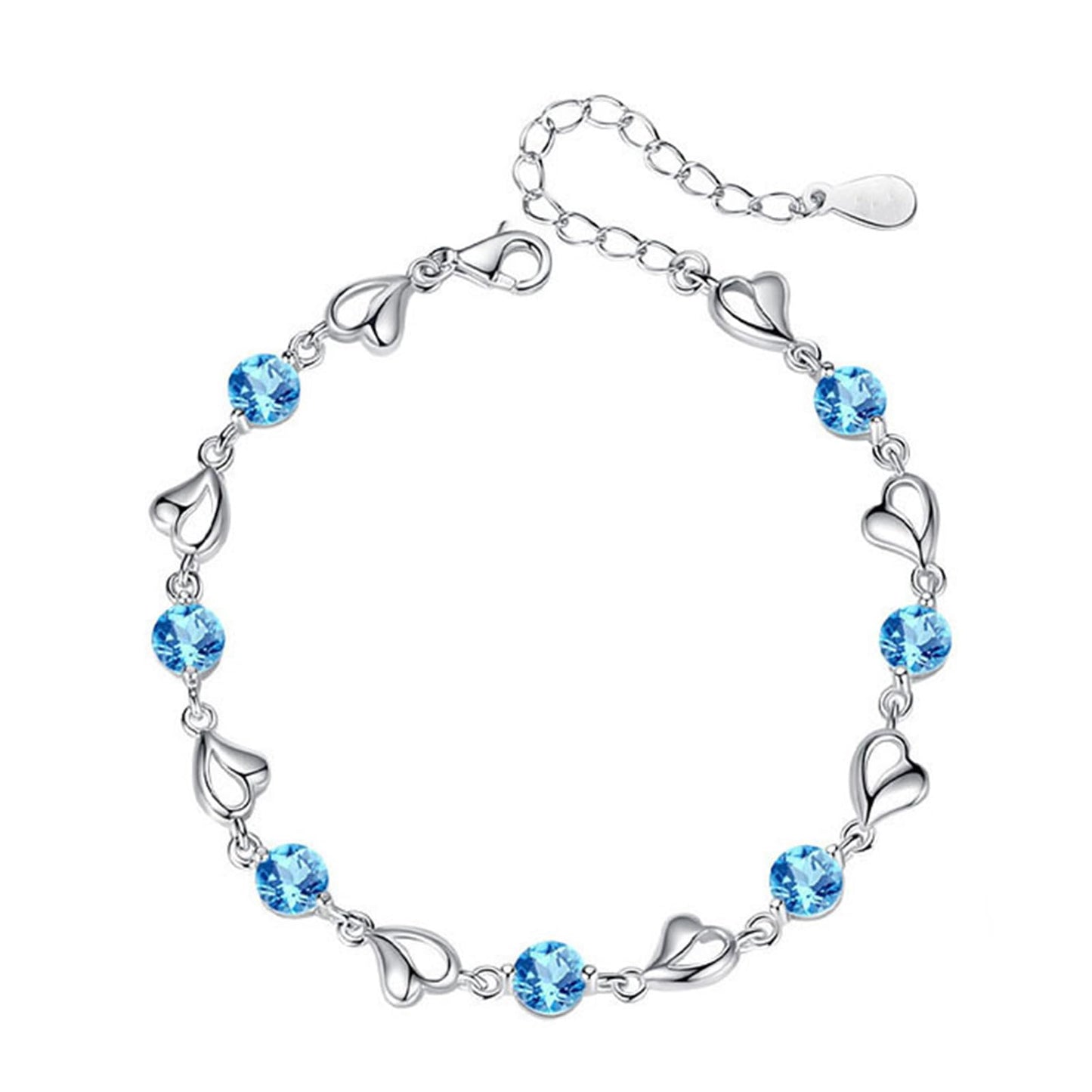 Pearl Bracelets for Women,Freshwater Pearls Crystal Bracelet Boho Bracelets Bead Bracelet Gifts (Blue)