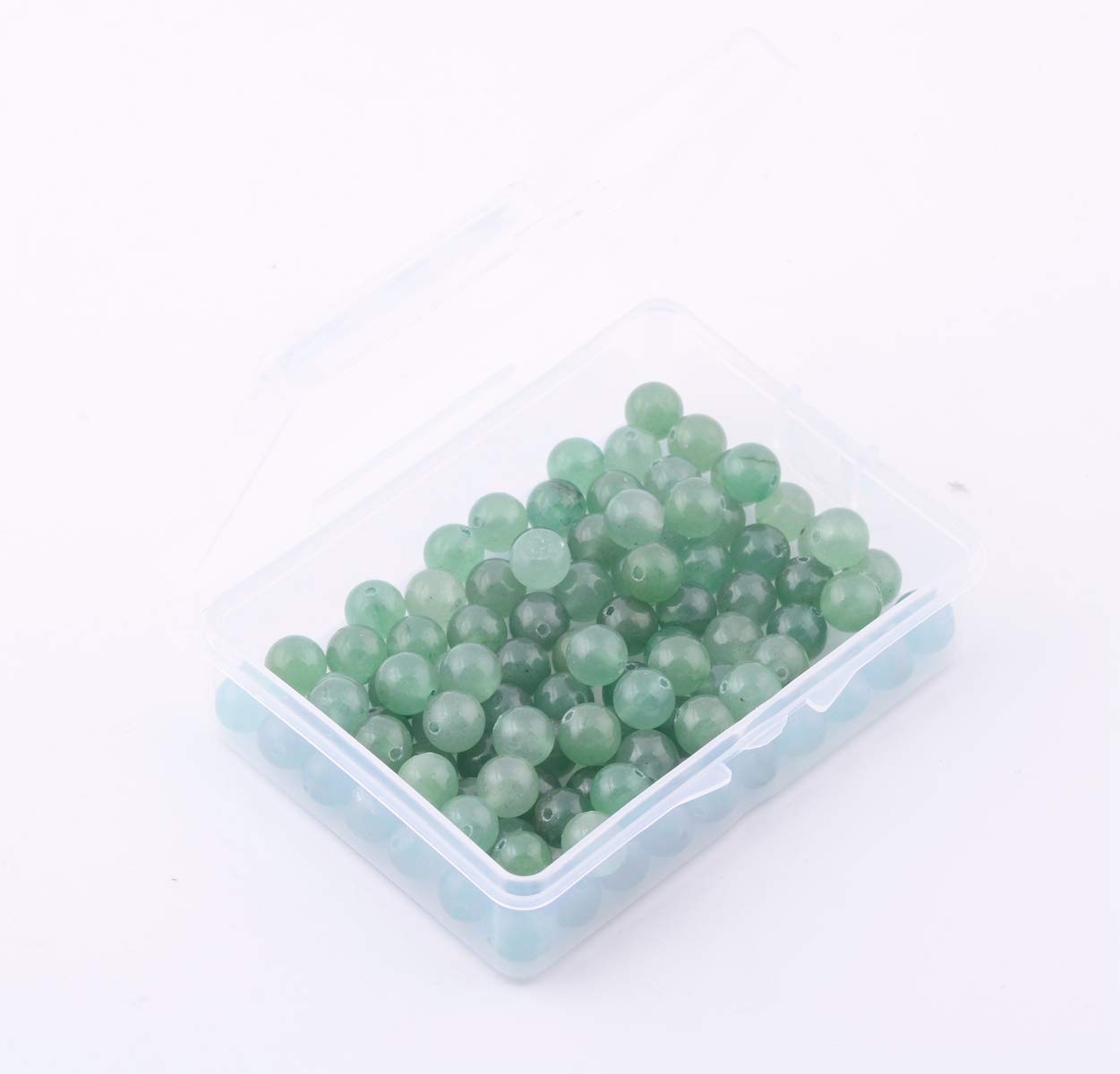 Natural Stone Beads 100pcs 8mm Green Aventurine Round Genuine Real Stone Beading Loose Gemstone DIY Charm Smooth Beads for Bracelet Necklace Earrings Jewelry Making (Green Aventurine, 8mm)