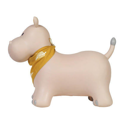 Kindsgut Bouncy Animal Hopper – Inflatable Bouncing Ride-On Toy for Kids & Toddlers Age 2+, Designed in Germany, Indoor & Outdoor, Hippo