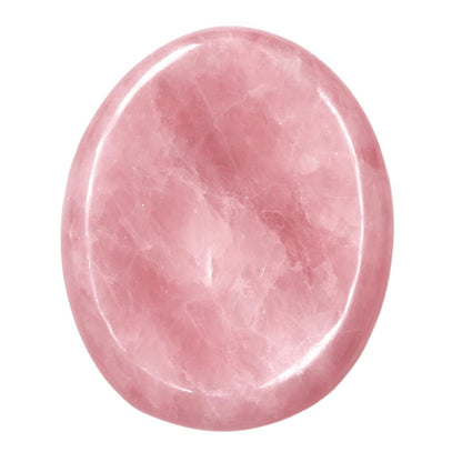 GEMSCITE Rose Quartz Thumb Worry Stones Metaphysical Gemstone Crystal Healing Reiki Men Women Gift FENG Shui Positive Energy Love Wellness Palm Stones Wicca Powerful