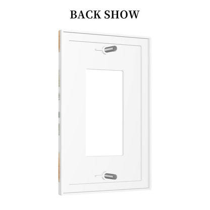 Bohemian Abstract Leaves 1 Gang Wall Plate Decorative Single Rocker Light Switch Cover Decora Switchplate Electrical GFCI Outlet Covers Faceplate 5 X 3 Inch