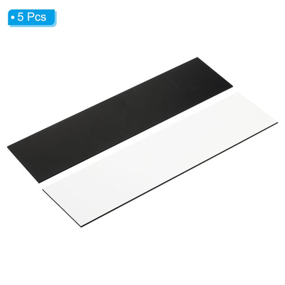 Generic 8"x2" Blank Engraving Name Plate, 5 Pack Personalized Custom Office Desk Name Plates for DIY Laser Printing, White