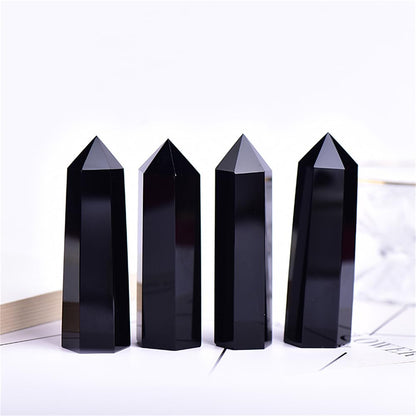 Natural Stone and Crystals Point Wand Reiki Healing Stone Rose Quartz Amethyst Home Decor Mineral Stones Crafts Crystal Amethyst Cornucopia 7-8cm 7pcs Set
