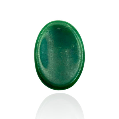 GEMSCITE Mica Green Zade Thumb Worry Stones Metaphysical Gemstone Crystal Healing Reiki Men Women Gift FENG Shui Positive Energy Love Wellness Palm Stones Wicca Powerful