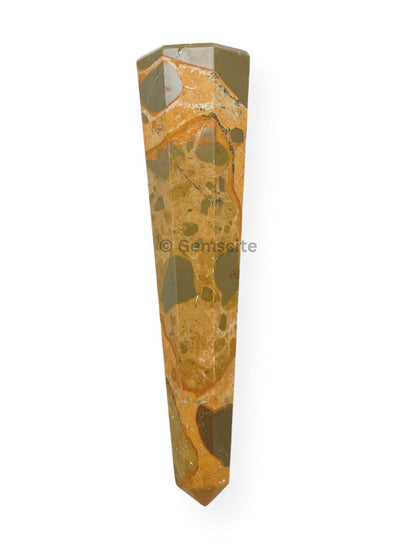 WholesaleGemShop 3 Inch (70 mm) Gemstones Leopard Skin Obelisk Tower Jumbo Facet Aura Rock Crystal Natural Polished Earth Wand Spirit
