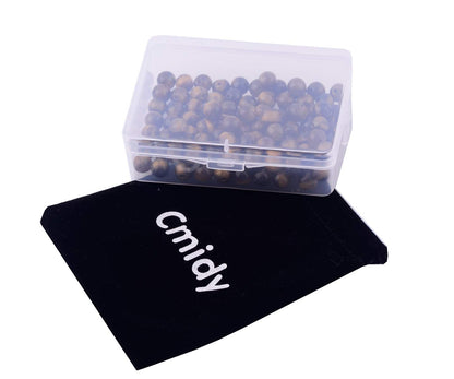Natural Stone Beads 100pcs 8mm Tiger Eye Round Genuine Real Stone Beading Loose Gemstone Hole Size 1mm DIY Smooth Beads for Bracelet Necklace Earrings Jewelry Making (Tiger Eye, 8mm)