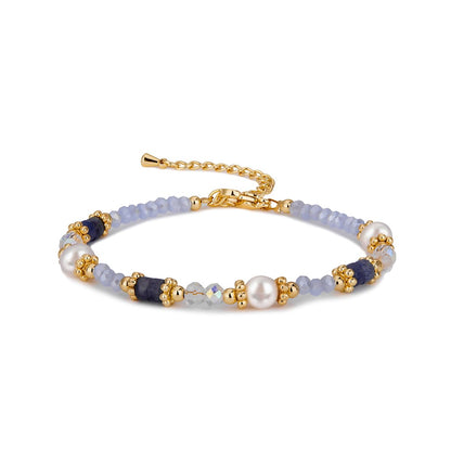 Bracelets for Women Dainty Gold Boho Beaded Bracelets Gifts for Women Mom Lover Friends Colorful Stone Pearl Jewelry Bracelet Trendy Fashion
