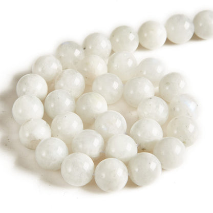 100pcs 8mm Moonstone Beads Natural Gemstone Beads Round Loose Beads for Jewelry Making