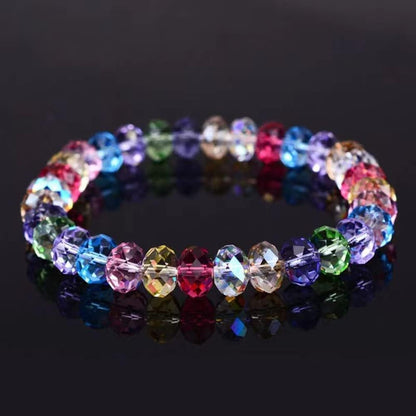 Honkoolly 50pcs Crystal Glass Beads 10mm Faceted Rondelle Glass Spacer Beads with Hole for Bracelets Necklace Earring DIY Jewelry Making Craft(Crystal Clear)