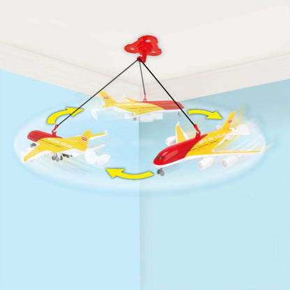 Dickie Toys - Sky Flyer Ceiling Plane (18 cm) - Battery Powered Ceiling Plane with Suspension - Toy for Children from 3 Years Old, Multicoloured