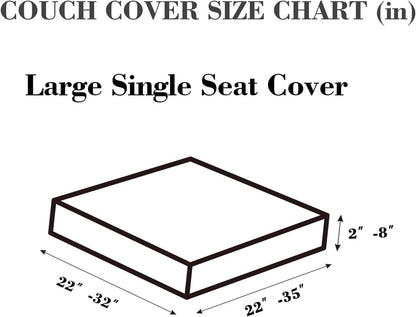 Disayu Sofa Covers Couch Covers for Sofa Pet Friendly Couch Cushion Covers Universal Sofa Covers Washable Stretch Slipcovers for Sectional Sofa (Texture Light Gray,Large Single Seat Cover)