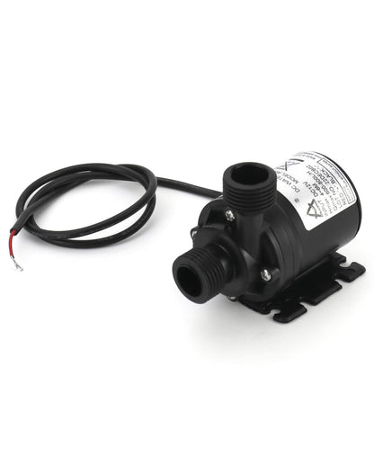 QWORK DC 12V Water Pump 800 L/H 5 m, Brushless Submersible Water Pump for Fountain Pool Solar Circulation System Water Circulation System