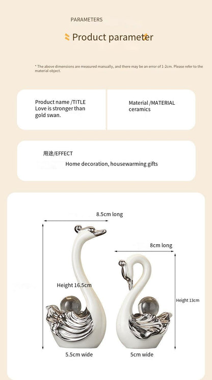SENROR Crystal Swan Pendant Living Room Light Luxury Luxury Wine Cabinet TV Cabinet Premium Feel Decorative Wedding Gift for New Man 0