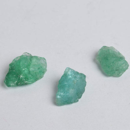 GEMHUB Loose Gemstones For Jewelry Making 26.50 Carat 3 Pcs Raw Green Emerald Natural Gemstones for Jewelry Pendants