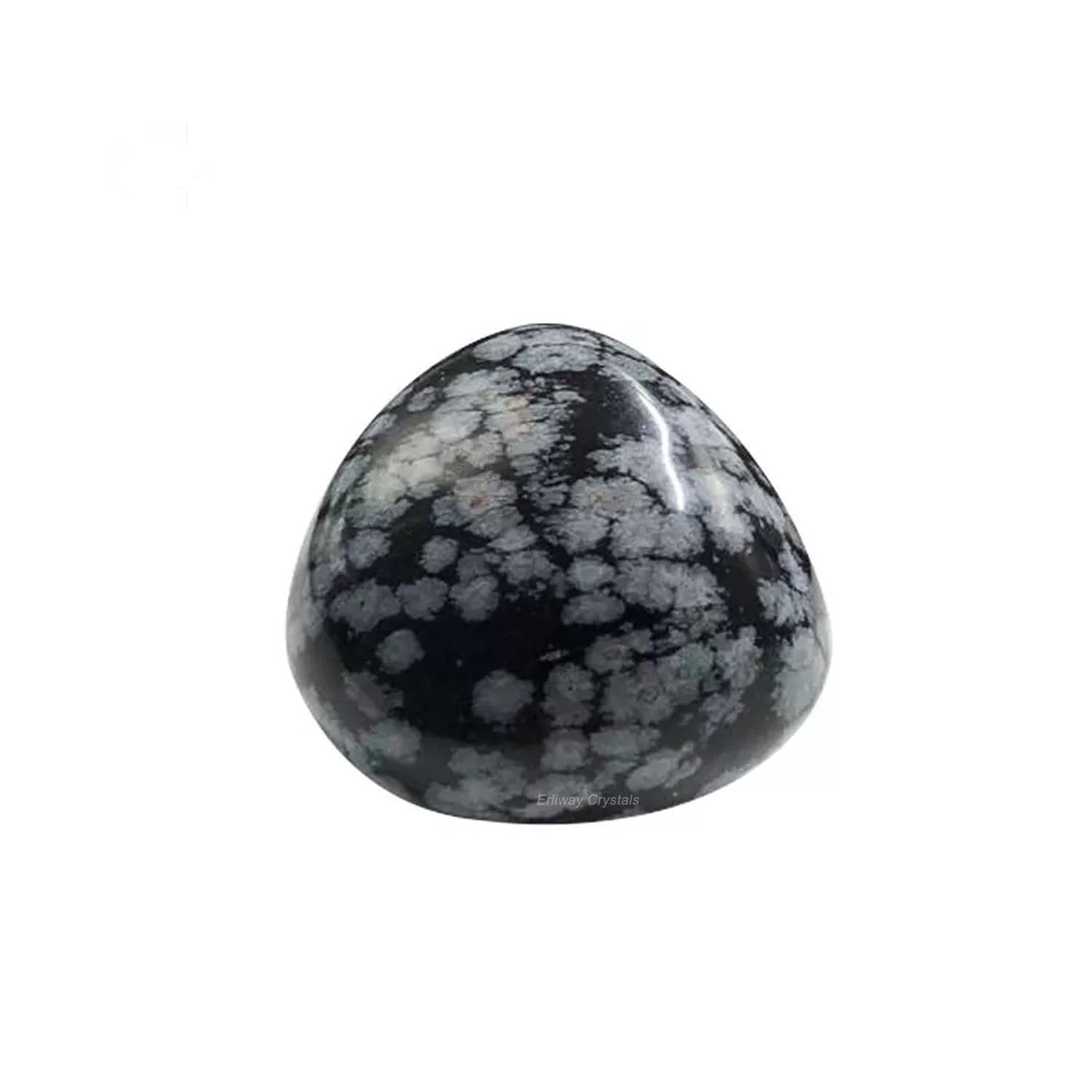 Erliway Snowflake Obsidian Healing Crystal Stones, 1.25-2.0" Large Reiki Healing Gemstones Natural Tumbled Polished Stones for Energy Witchcraft Therapy Meditation