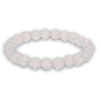 Crystal Vibe Inspiration Bracelet – Opal Beaded Bracelet for Creativity, Joy & Emotional Healing – Natural 8mm Gemstones for Women Men