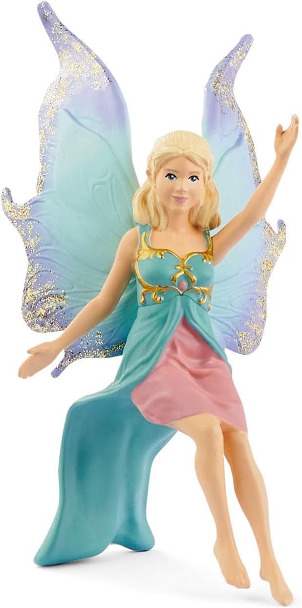Schleich Bayala - Winged Fairy and Flying Lion Toy Set for Girls and Boys - Moveable Pink Lion and Cute Magnetic Blue Fairy Action Figure - Magical Animal Figurine Playset for Kids Ages 5+ | 70714