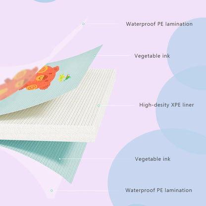 Baby Play Mat for Floor 79 x 71”Reversible Foldable Foam Extra Large Thick Foam Playmat Babies Waterproof Crawling Mat for Infants Toddlers and Kids Indoor Outdoor Use (Car and Animals)
