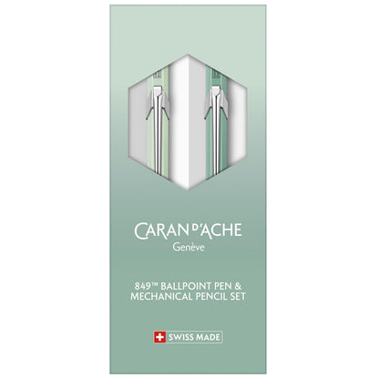 Forest Mist 849 Ballpoint and Mechanical Pencil Set by Caran d'Ache