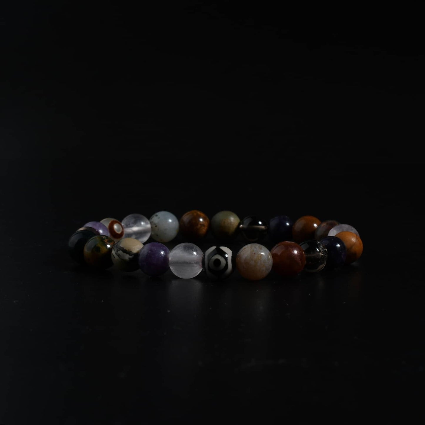 Gracayfr Anxiety Relief Bracelet Empath Protection Rose Quartz Smoky Lepidolite Picasso Jasper Natural Gemstone Healing Crystal Gifts Grounding Jewelry For Women DZI Agate