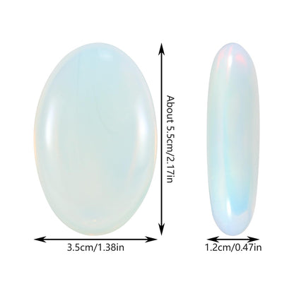 Nvzi Opalite Crystal Palm Stone, Worry Stones, Crystals and Healing Stones, Polished Rocks, Natural Gemstones, Chakra Stones for Healing Crystals Daily Use