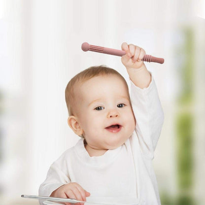 Stylebest Hollow, Silicone Baby Teething Toys Chew Straw for Infants 0-6 Months, with Soft Massage Teeth and BPA Food Grade Material (Mixed Color)