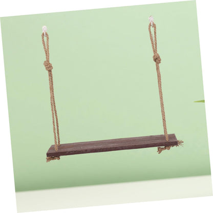PRETYZOOM 1tier Hanging Shelf Hemp Rope Storage Rack Floating Wall Shelf Jute Rope Organizer