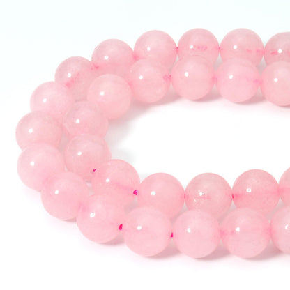 Siomia 45pcs 8mm Natural Rose Quartz Gemstone Beads Energy Healing Crystal Round Loose Stone Beads for Jewelry Making, DIY Bracelets Necklaces