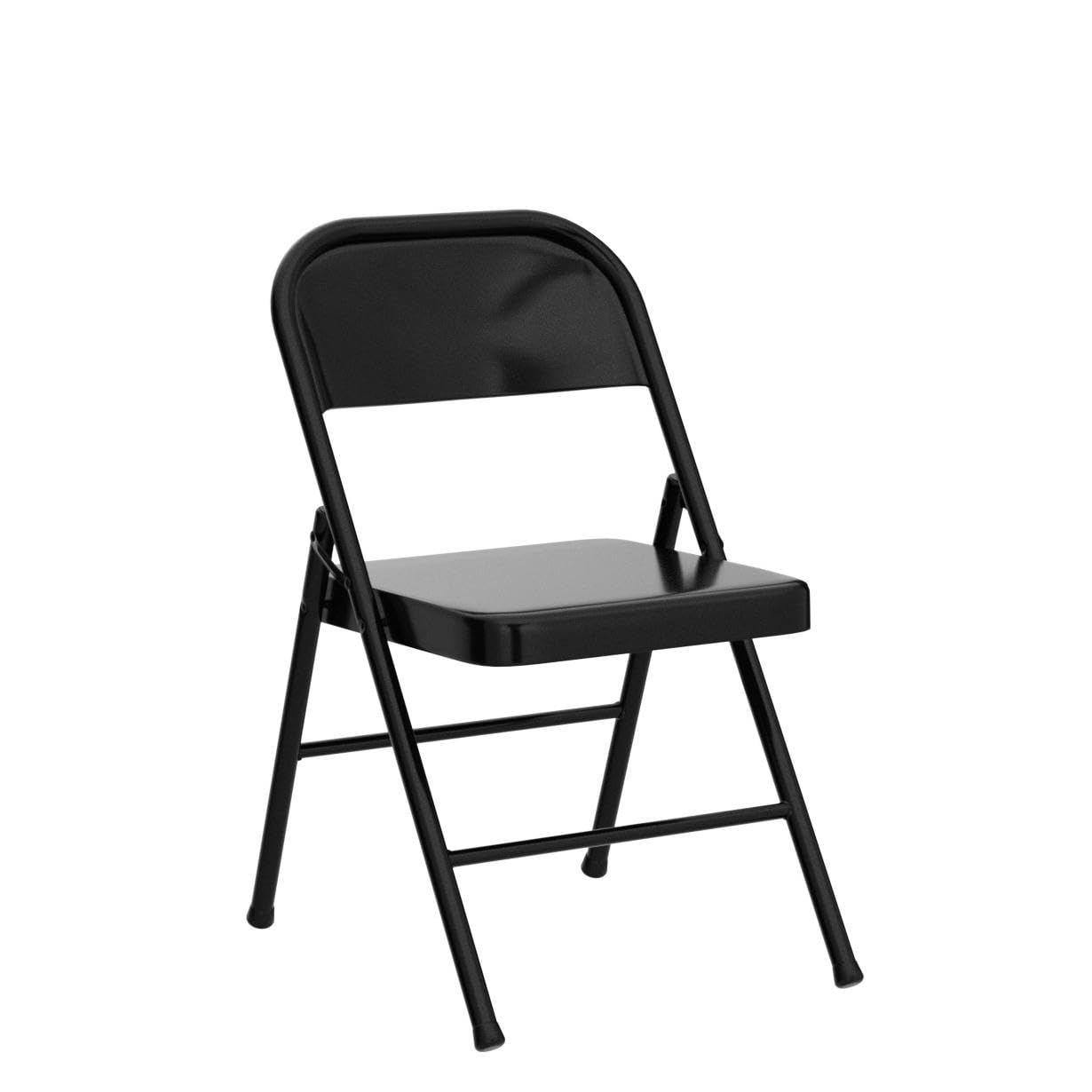 VECELO Metal Folding Chairs 4 Pack, Double Hinged Steel Frame Easy Foldable&Stackable for Office Kitchen Dinning Wedding Patio and Garden