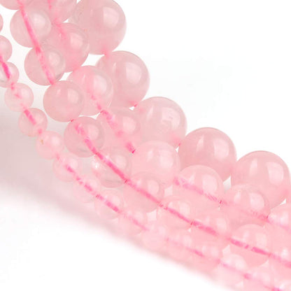 Love Beads Natural Madagascar Rose Quartz Loose Beads for Jewelry Making 8mm 15inches Beads