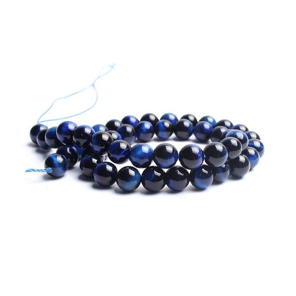 AAA Blue Tiger Eye Gemstone Round Loose Beads for Jewelry Making Findings Accessories 15 inches (6mm)