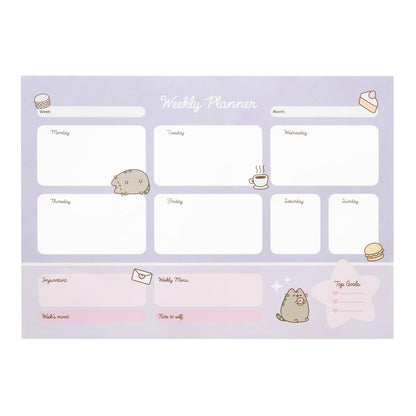 To Do List Notepad Pusheen Calendar A3 | Daily, Weekly Planner | ADHD Planner Pad | 54 Tear-Off Sheets 90 gsm | Pusheen Stationery | Improve Productivity | Task Planner