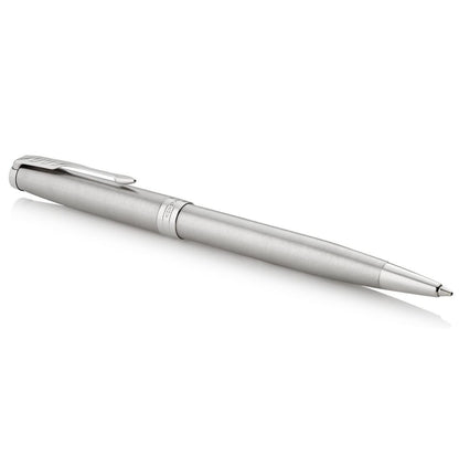 PARKER Sonnet Ballpoint Pen, Stainless Steel with Palladium Trim, Medium Point Black Ink (1931512)