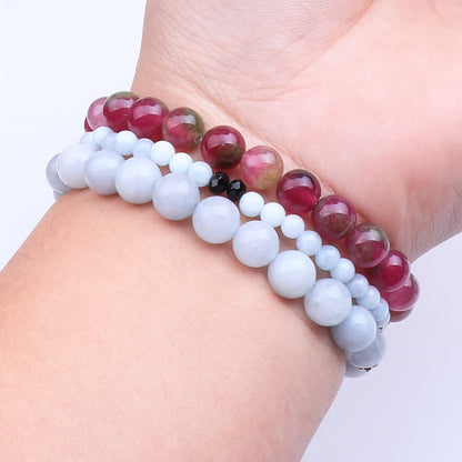 UEUC Tree of Life Yoga Healing Stone Bracelets, Multilayer Lotus Chakra Stone Reiki Bracelet Sets, Anxiety Crystal Natural Stone,for Women Stress Relief(#57)