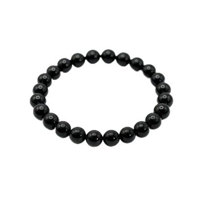 The Vida Handmade AAA+ Quality Crystal Stretch Elastic Bracelet - Nature Gemstone - Jewelry Gift - Holiday Gift - For Women & Men (Black Tourmaline)