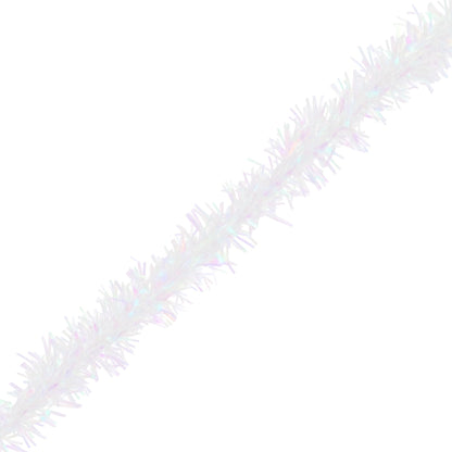Mandala Crafts Iridescent Tinsel Garland – 30 Feet Thin Metallic Foil Glitter Garland for Christmas Tree, Party, Wedding Decor, and Holiday Decorations