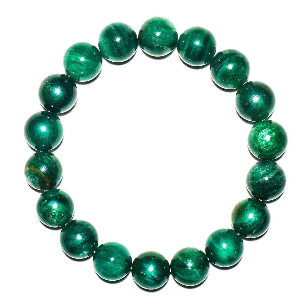 12mm Emerald Bracelet | Natural Green Heart Chakra Crystal Beads - Handmade Gemstone Meditation Bracelet for Abundance & Love & Luck | Beading Tool Kit - Fits for 7.5-8.5 inch XLarge Wrist Size