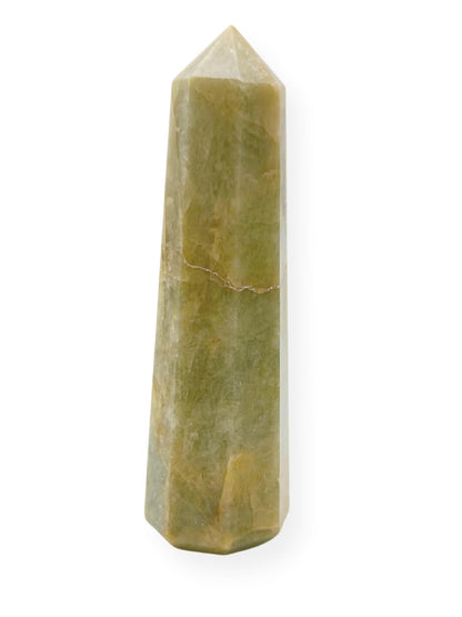 WholesaleGemShop 3 Inch (70 mm) Gemstones Aquamarine Obelisk Tower Jumbo Facet Aura Rock Crystal Natural Polished Earth Wand Spirit