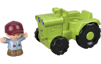 Fisher-Price Little People Toddler Toy Helpful Harvester Tractor, Farm Vehicle & Figure Set for Preschool Pretend Play Kids Ages 1+ Years