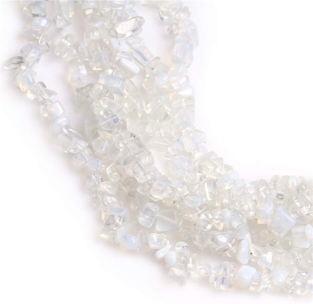 HAAMIIQII 5-8mm Opalite Chips Beads Irregular Chip Stones Loose Gemstone Beads Energy Healing Beads for Jewelry Making Strand 30 Inch