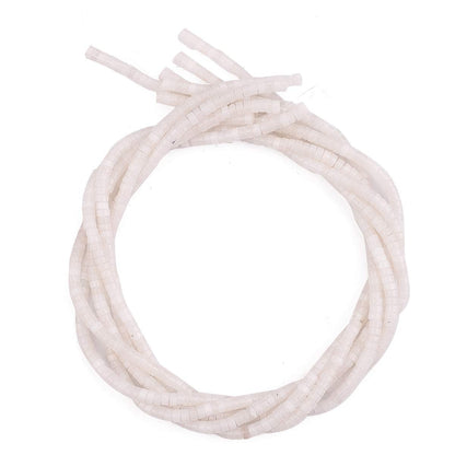 BEADIA Natural White Agate Spacer Beads Caps Loose Semi Gemstone for Beading Jewelry Making 4mmx2mm 38cm