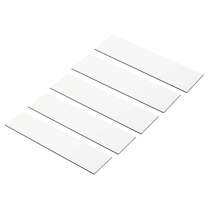 Generic 8"x2" Blank Engraving Name Plate, 5 Pack Personalized Custom Office Desk Name Plates for DIY Laser Printing, White