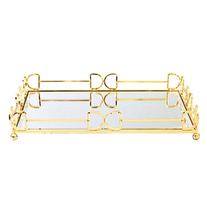 hejhncii Stylish Antique Mirroring Display Tray Home Accessory for Stylish Storage and Display in Bathroom or Bedroom Wedding
