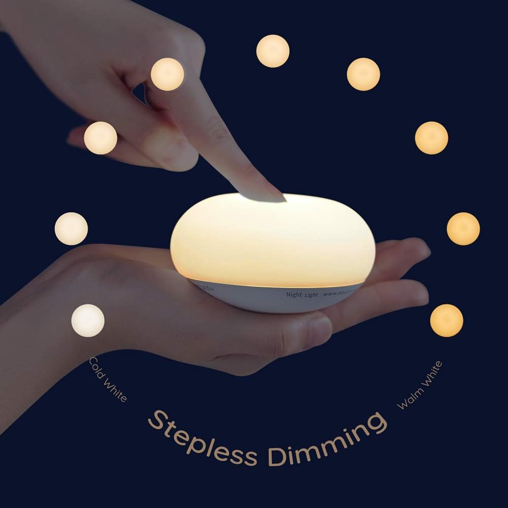 Anico Flip Night Light for Newborn Baby Nursery Feeding Diaper Changing Breastfeeding, Changes Feeds Silicone Soft Warm Nightlight, Touch Control Dimmer Portable Lamp, Registry List Shower Infant Mom