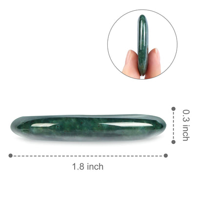 Artistone 1.5" Amethyst Moss Agate Crystal Thumb Worry Stone for Anxiety Chakra Crystals Palm Pocket Stone Healing Crystal for Stress, Meditation Reiki, Calming Stone Gifts