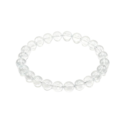 The Vida Handmade AAA+ Quality Crystal Stretch Elastic Bracelet - Nature Gemstone - Jewelry Gift - Holiday Gift - For Women & Men (Clear Quartz)