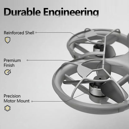 CloudWings Drone with camera for kids and Remote – Beginner RC Drone for Kids with Brushless Motor, Optical Flow Hover, One-Key Takeoff, FPV Video(Grey-Batteries*2)